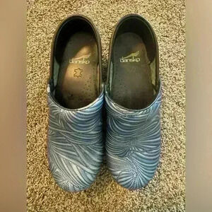 DANSKO, good used condition, blue swirl leather, size 37